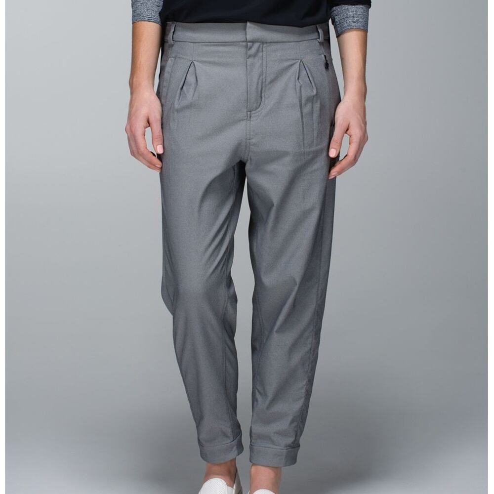 Lululemon Get It On Pant Womens Size 4 Gray Work Trouser Career Office Utility